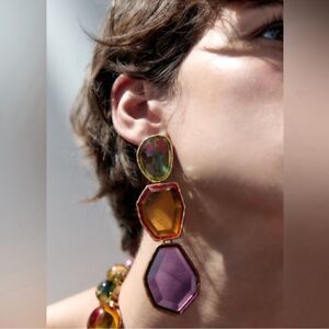 Crystal drop earrings N237